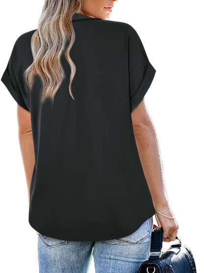 Elegante damesblouse met vleermuismouwen, casual stijl, zomer