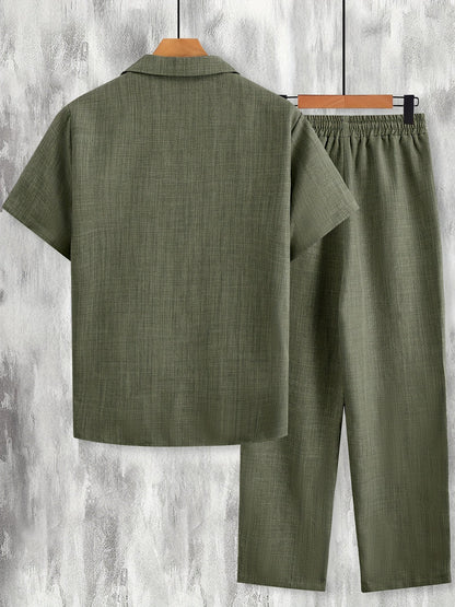 Men's Casual Short-Sleeve Set – Modern Style Perfect for Any Occasion