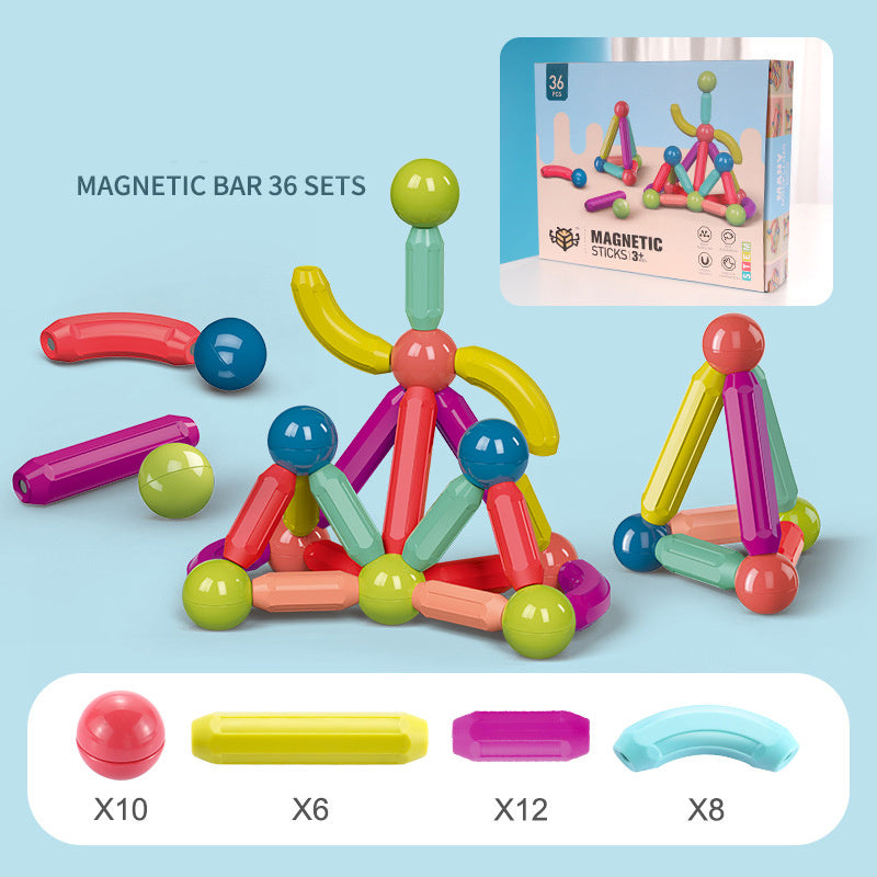 Juego de Construcción Magnético Educativo para Niños – Desarrollo de la Lógica y la Imaginación