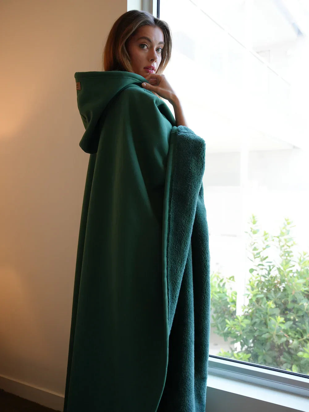 Damska oversize bluza w kratę w stylu cocooning – przytulny komfort w domu i na relaks