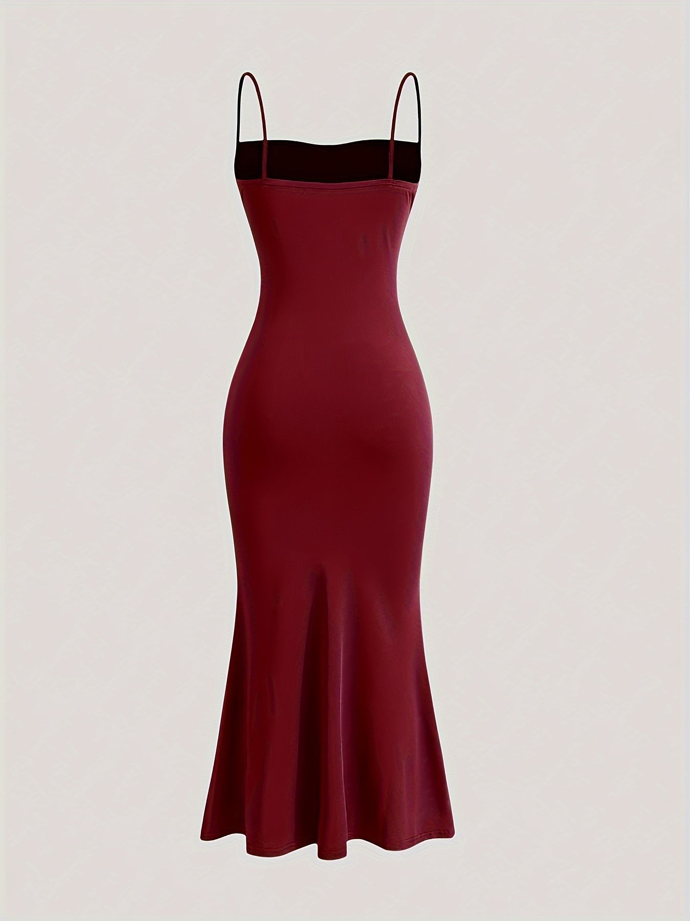 Robe longue de soirée femme à bretelles fines et drapé, silhouette sirène élégante pour événements formels