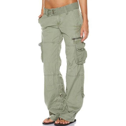 Tara – Pantalon cargo décontracté à poches multiples