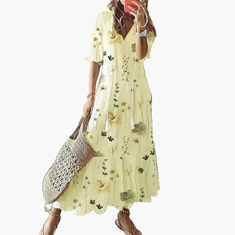 Robe Longue Bohème Chic Femme Style Été Décontracté Plage et Balade