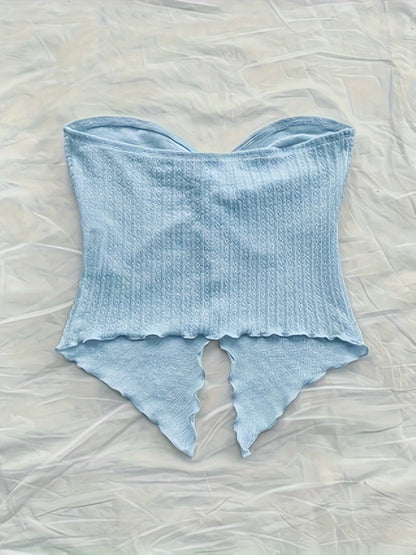 Top bustier damski w stylu eleganckiej muszki na lato, wieczór lub wakacje