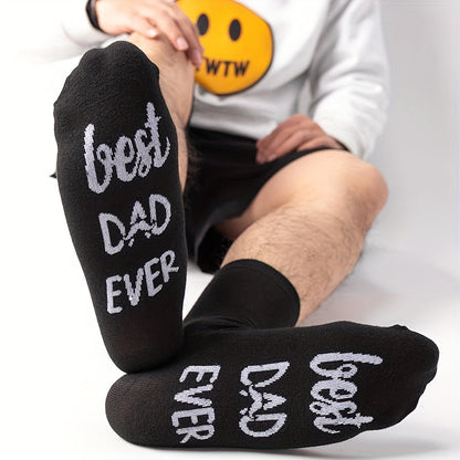 Calze fantasia uomo – Regalo originale « Best Dad Ever » per papà – Stile casual, umorismo e comfort quotidiano