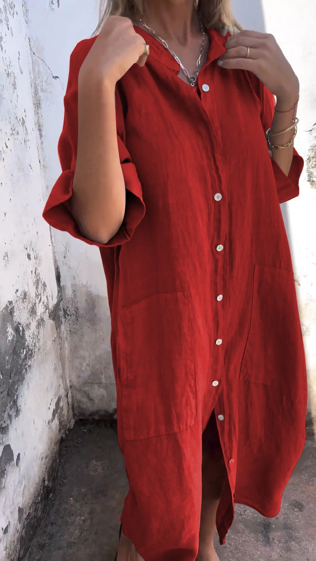 Robe Élégante à Manches Courtes