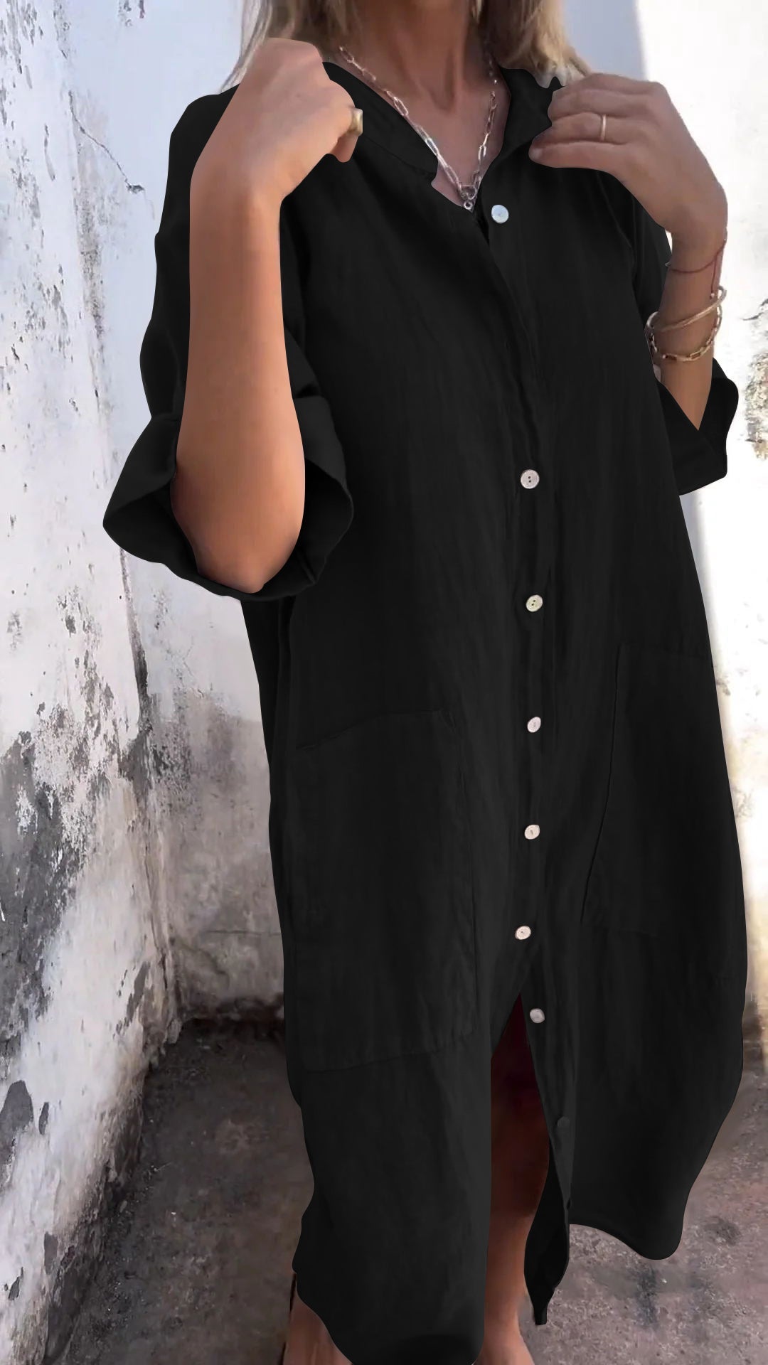 Robe Élégante à Manches Courtes