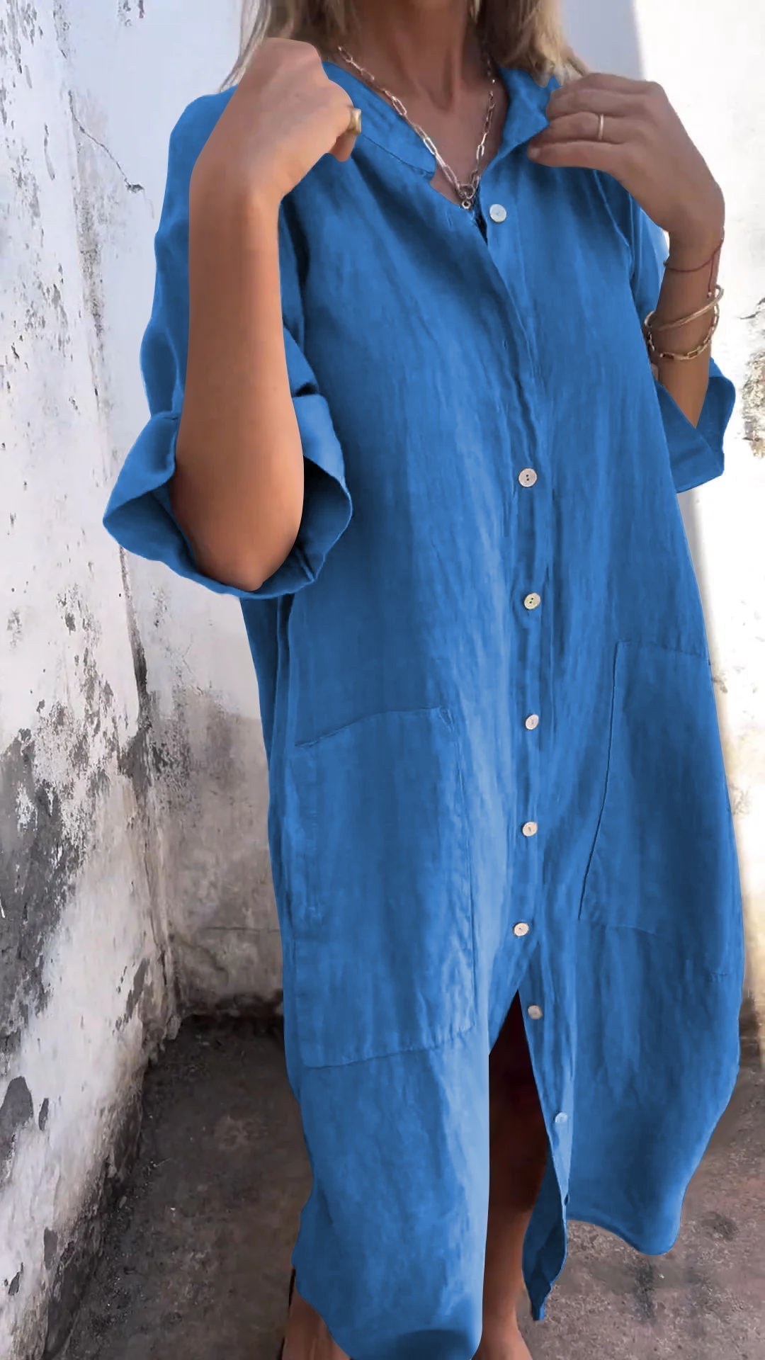 Robe Élégante à Manches Courtes