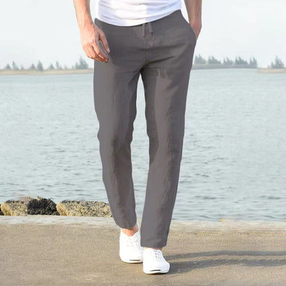 Pantalon décontracté homme à taille élastique style bord de mer