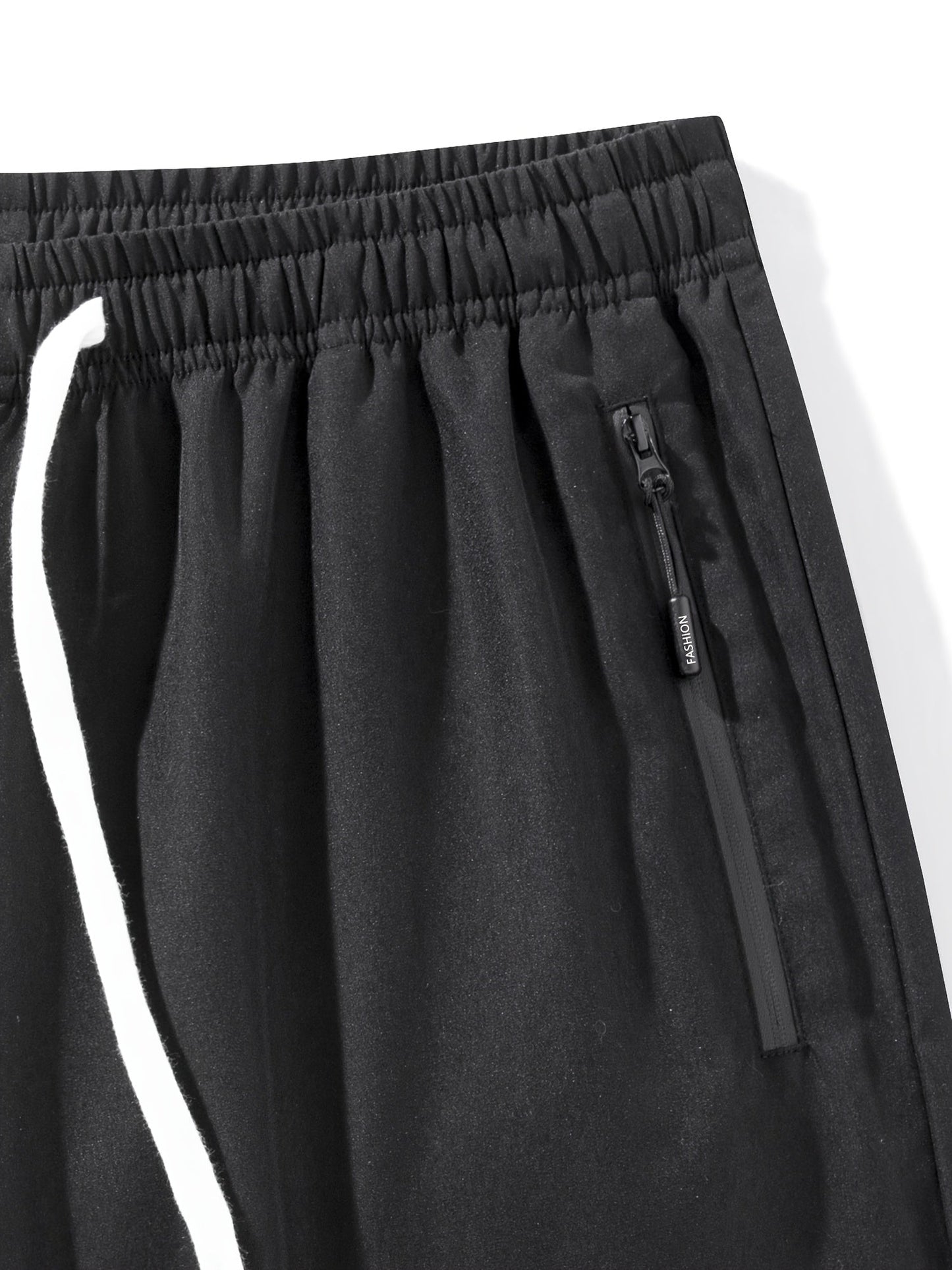 Short de sport homme multi-poches à fermeture éclair, style décontracté pour activités sportives et plein air