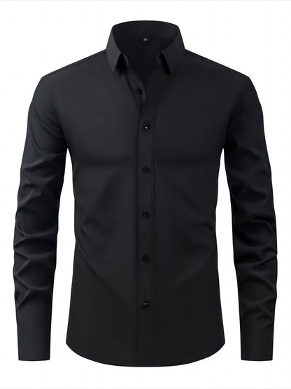 Chemise élégante pour homme à manches longues – Style habillé et décontracté