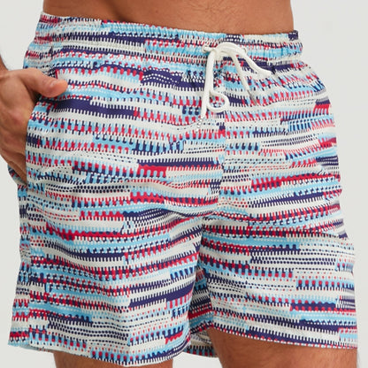 Short de bain homme style sportif à imprimé graphique pour la plage et la piscine
