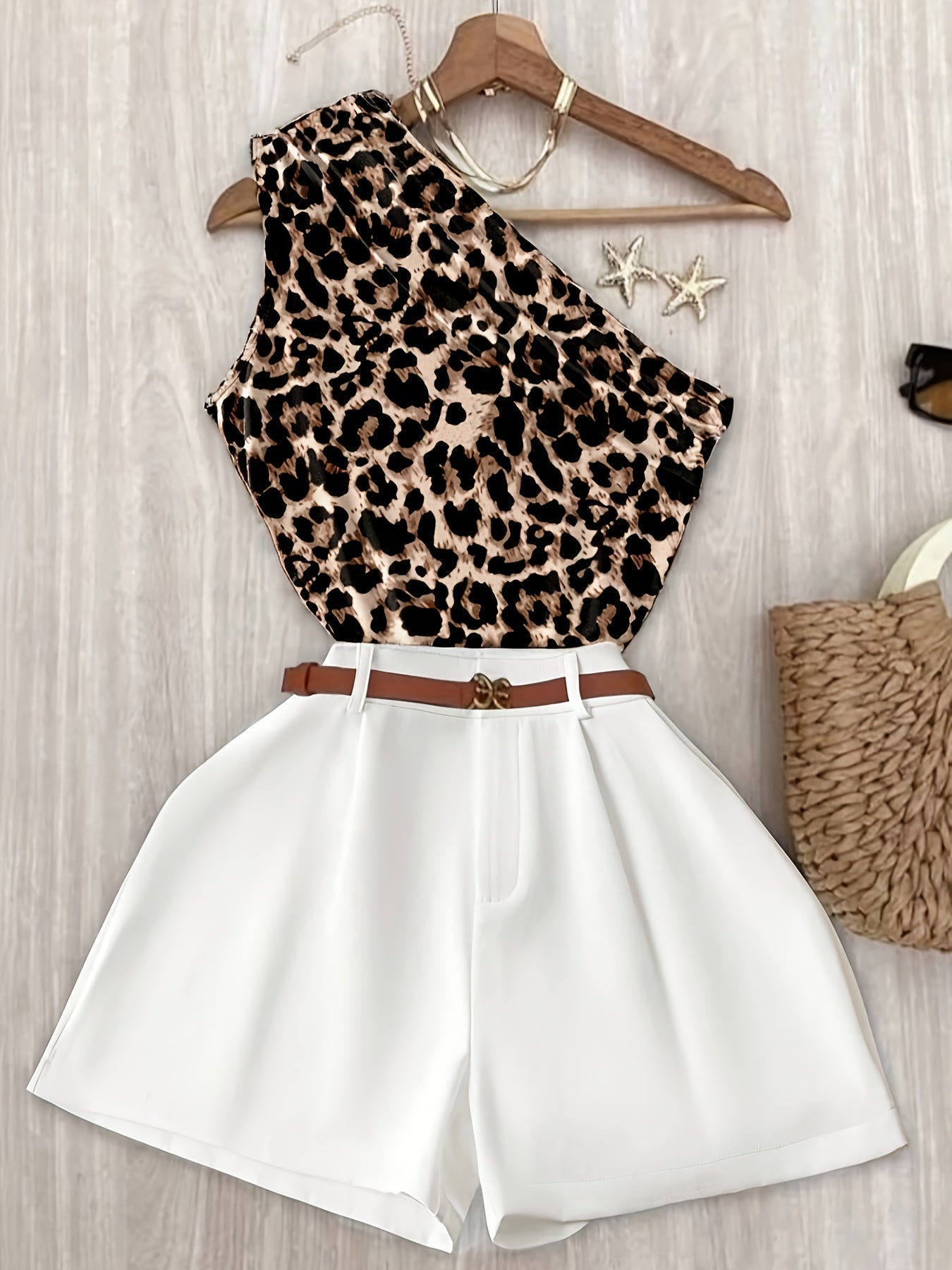 Mono corto elegante asimétrico para mujer, estilo chic, ideal para primavera-verano