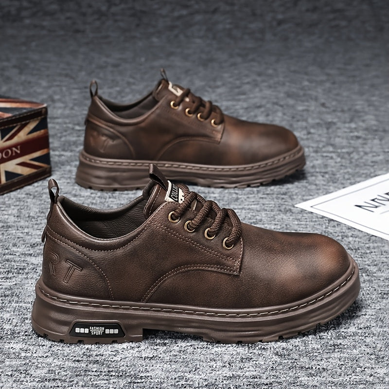 Chaussures basses homme à lacets noires semelle épaisse
