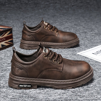 Chaussures basses homme à lacets noires semelle épaisse