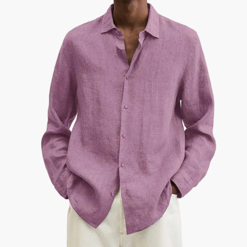 Chemise homme oversize style urbain décontracté à manches longues