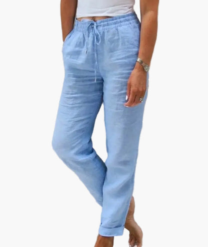 Pantalon détente femme style décontracté taille élastique pour usage quotidien