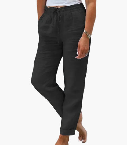 Pantalon détente femme style décontracté taille élastique pour usage quotidien