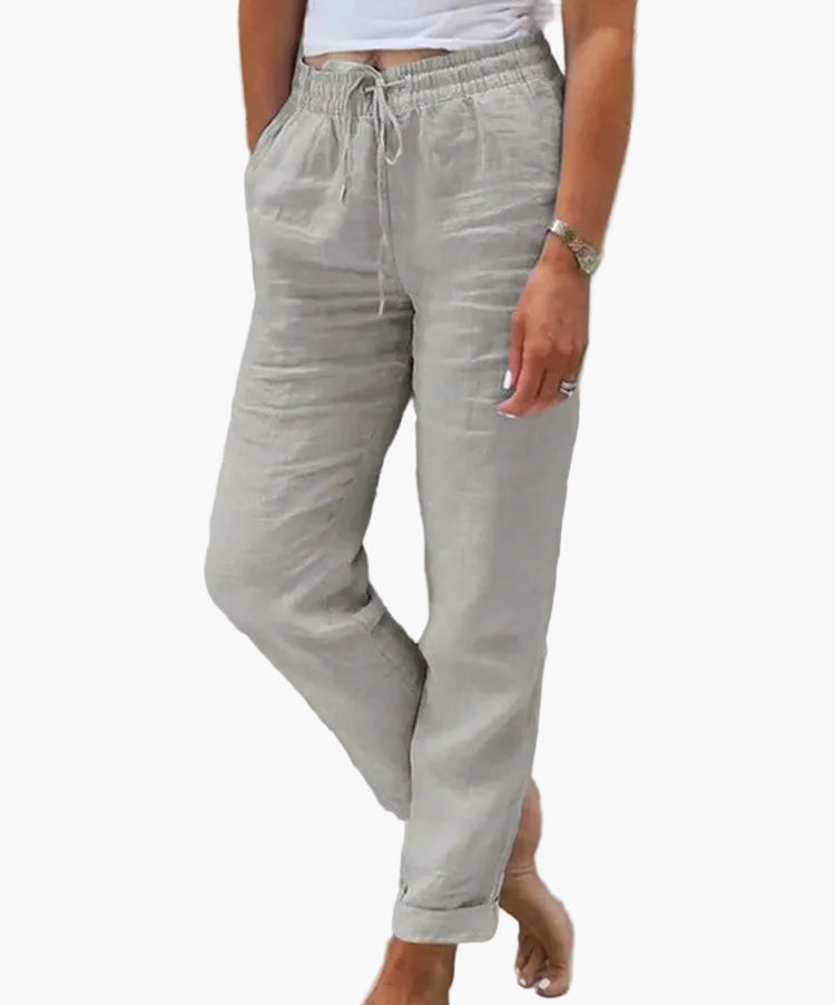 Pantalon détente femme style décontracté taille élastique pour usage quotidien