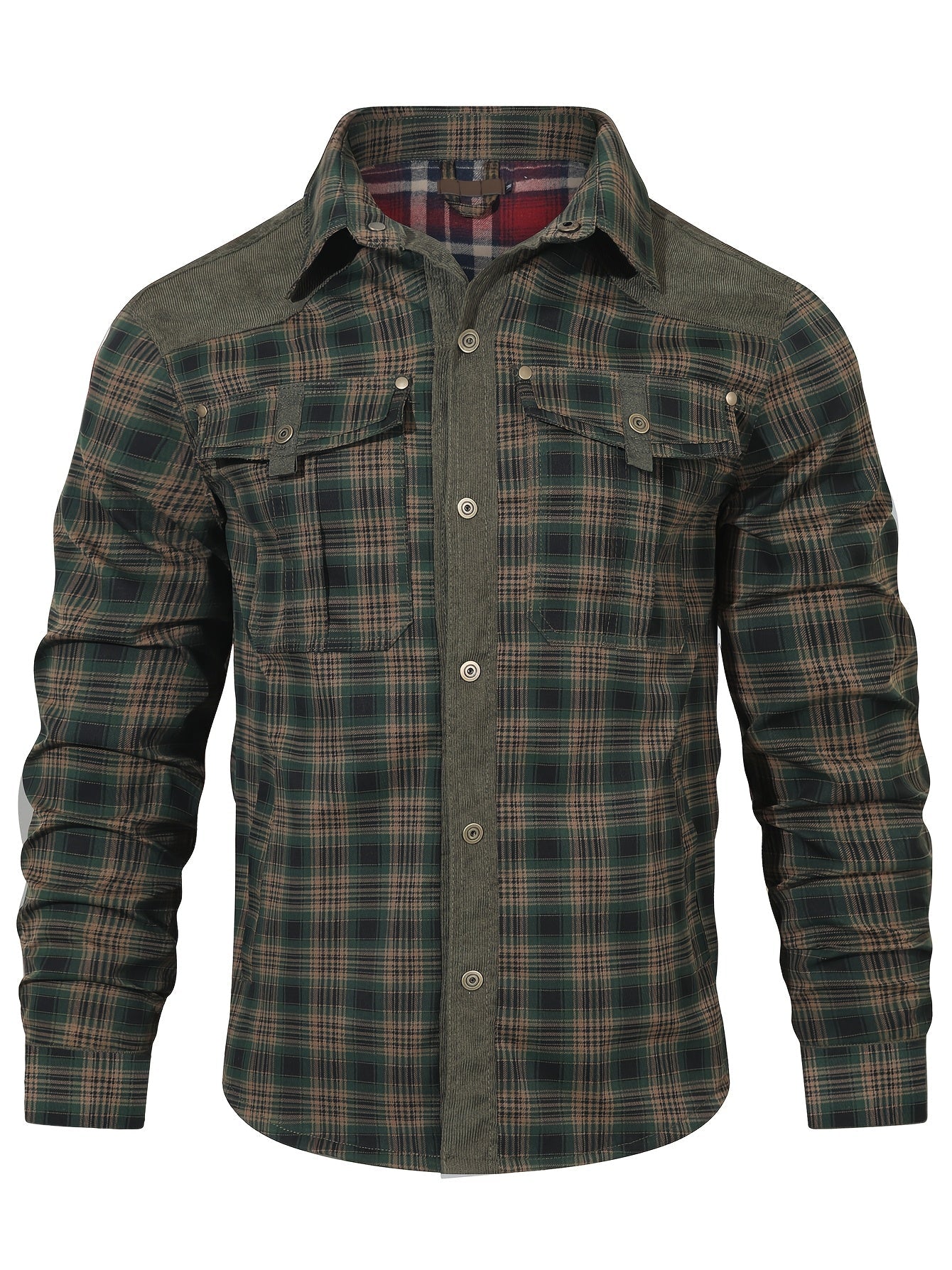Lässiges Herrenhemd im Outdoor-Karohemd-Stil
