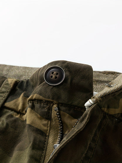 Pantaloni cargo corti stile mimetico militare da uomo – Ideali per esterni, tempo libero e vacanze