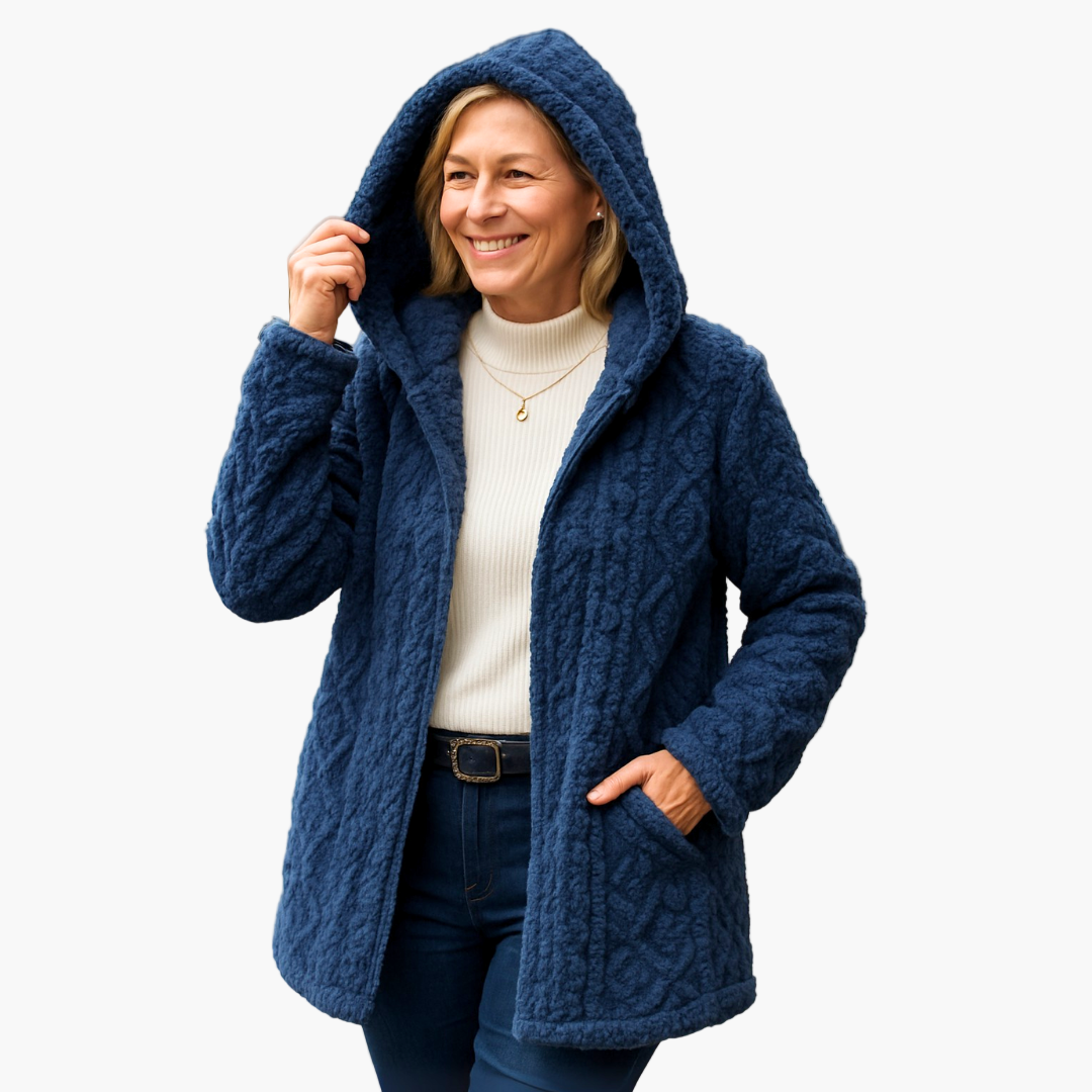 Chaqueta con capucha para mujer estilo casual para el invierno