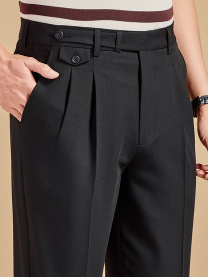 Moderne Herren-Anzughose mit Bügelfalten, gerade geschnitten, für den Alltag oder das Büro  
