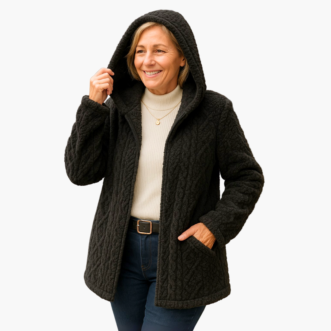 Chaqueta con capucha para mujer estilo casual para el invierno