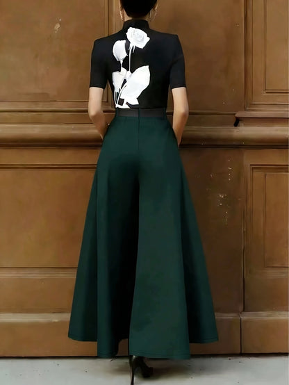 Weite Damenhose im eleganten Stil für formelle und alltägliche Anlässe  