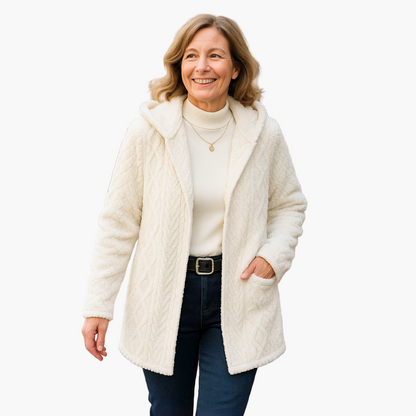 Chaqueta con capucha para mujer estilo casual para el invierno