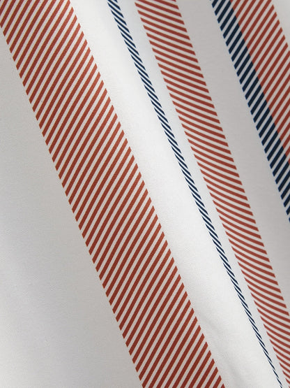 Ensemble décontracté à rayures pour homme, style vacances, chemise à manches courtes et short
