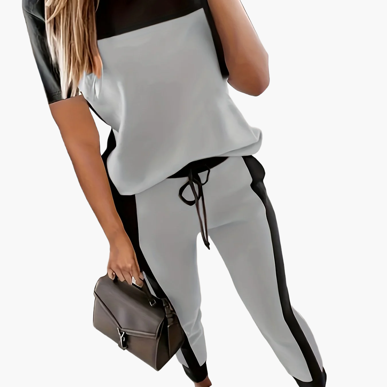 Casual damesensemble in chique urban stijl voor vrije tijd en uitgaan