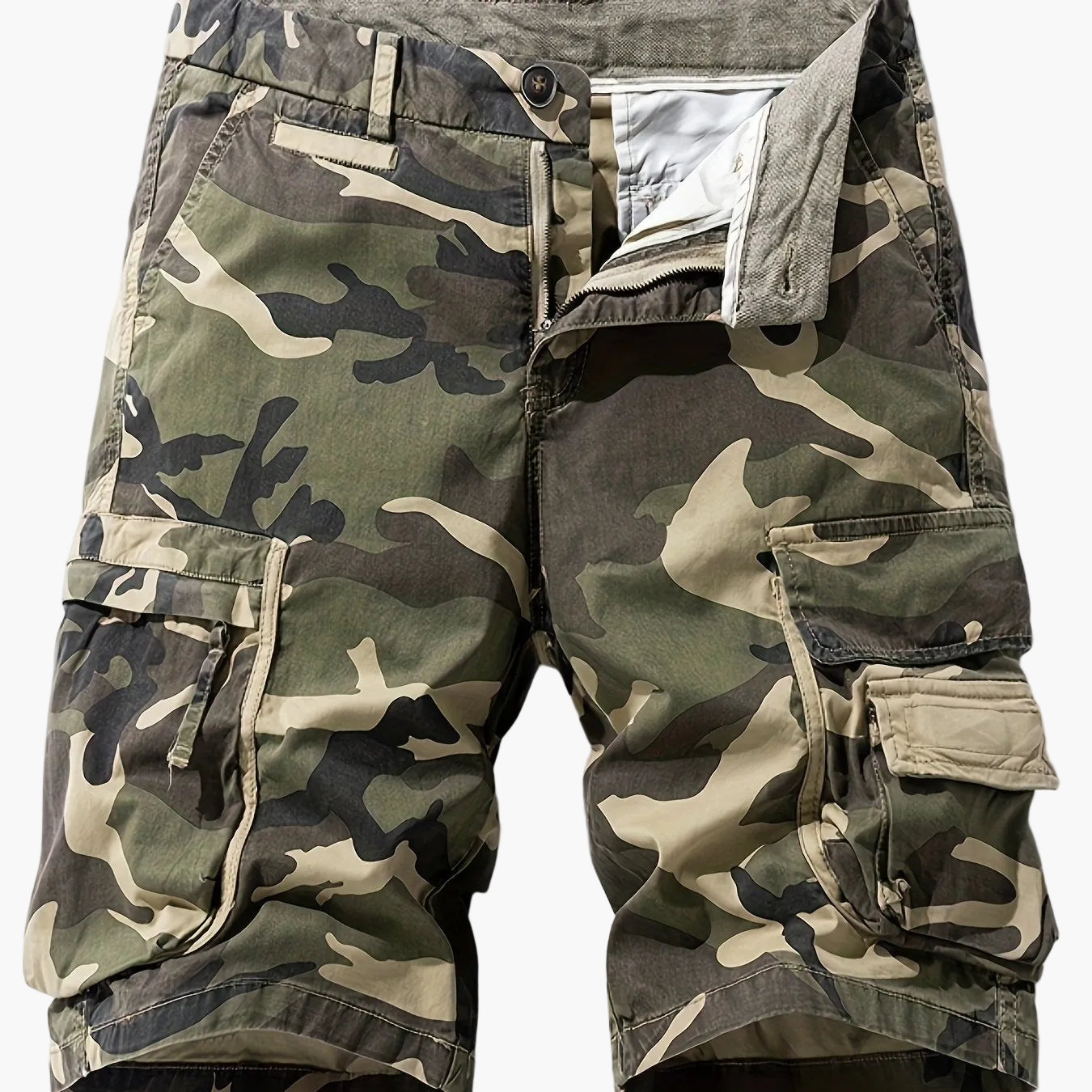 Pantaloni cargo corti stile mimetico militare da uomo – Ideali per esterni, tempo libero e vacanze