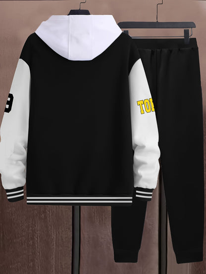 Ensemble Survetêment Homme Style Baseball Veste Universitaire et Pantalon Jogging