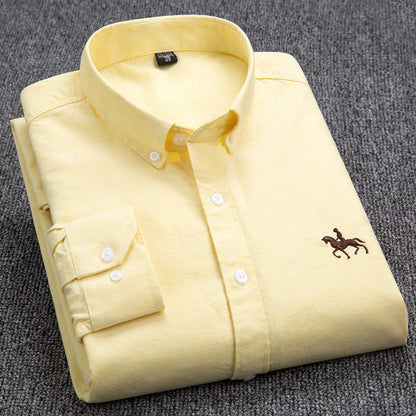 Jack – Chemise blanche oxford à manches longues