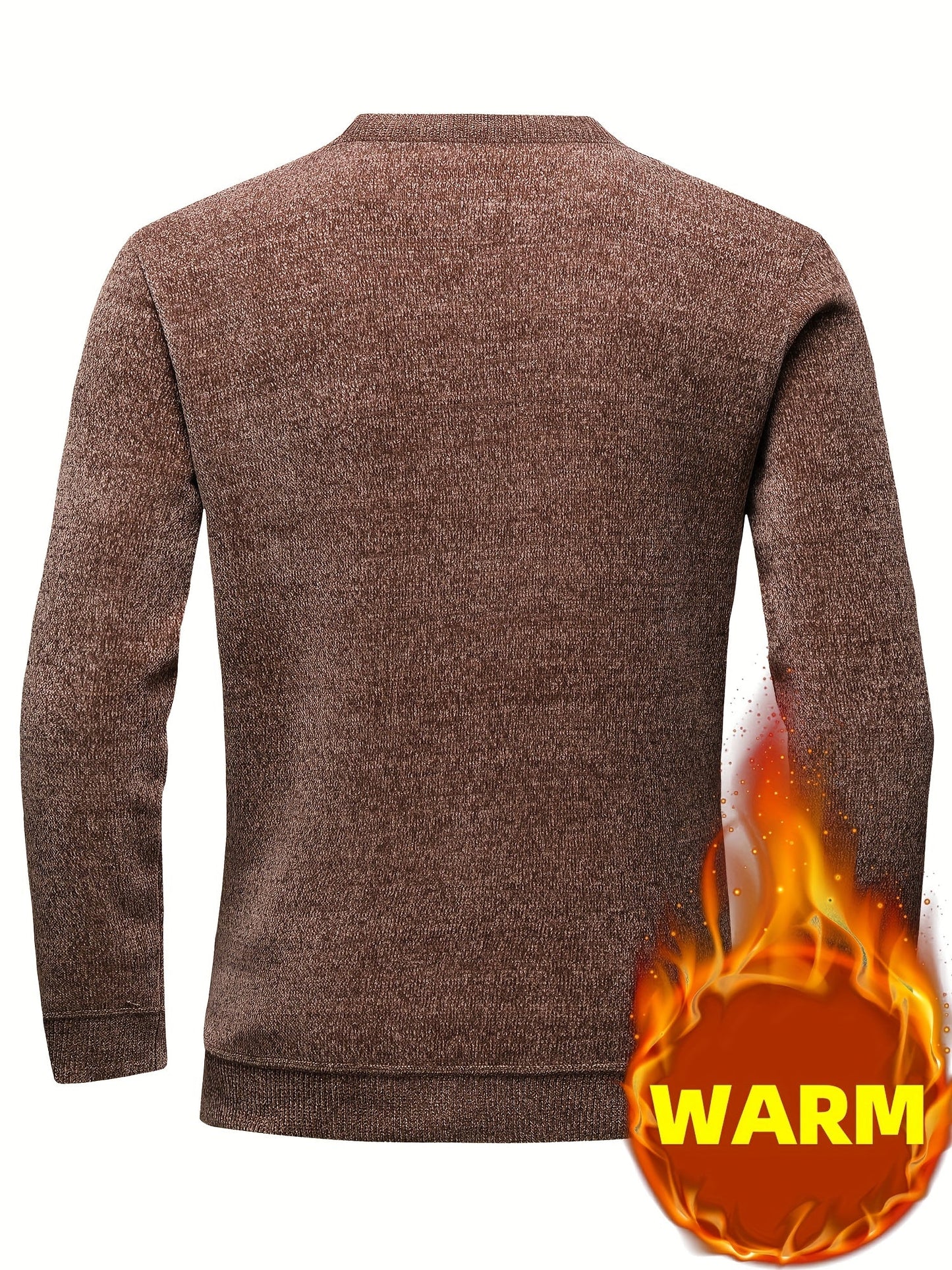 Pull Homme Col Rond Tricoté Maille Texturée Rayures Poitrine Manches Longues