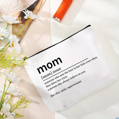 Trousse da trucco donna con citazione mamma stile dizionario regalo originale festa della mamma