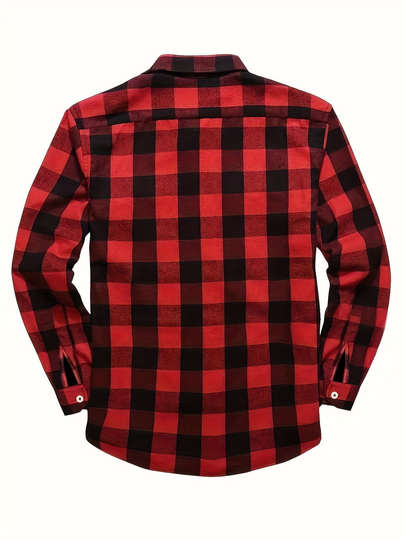 Chemise à Carreaux Homme Manches Longues à Col Classique et Poches Poitrine Couleurs Variées