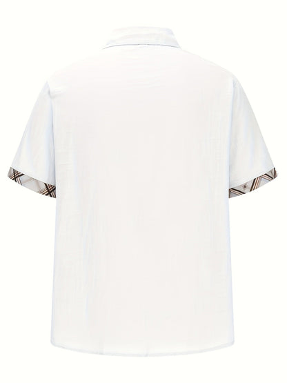Chemise décontractée homme style plage à manches courtes – Look estival moderne
