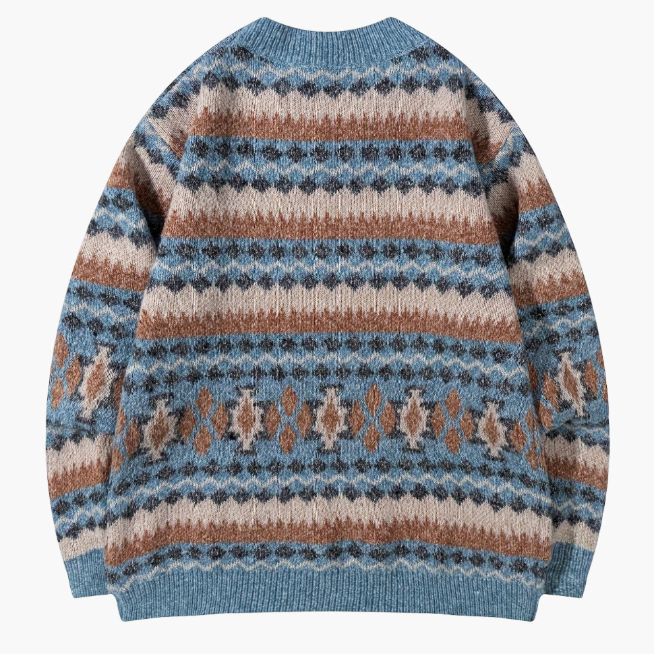 Pull décontracté homme à motif géométrique rétro – Style automne hiver tendance