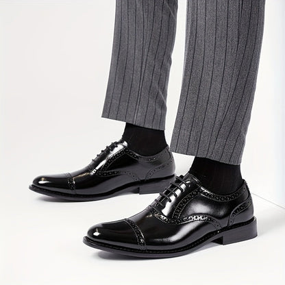 Zapatos de vestir elegantes para hombre con cordones, estilo business y diario