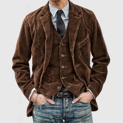 Albert – Veste en Velours Côtelé avec Gilet