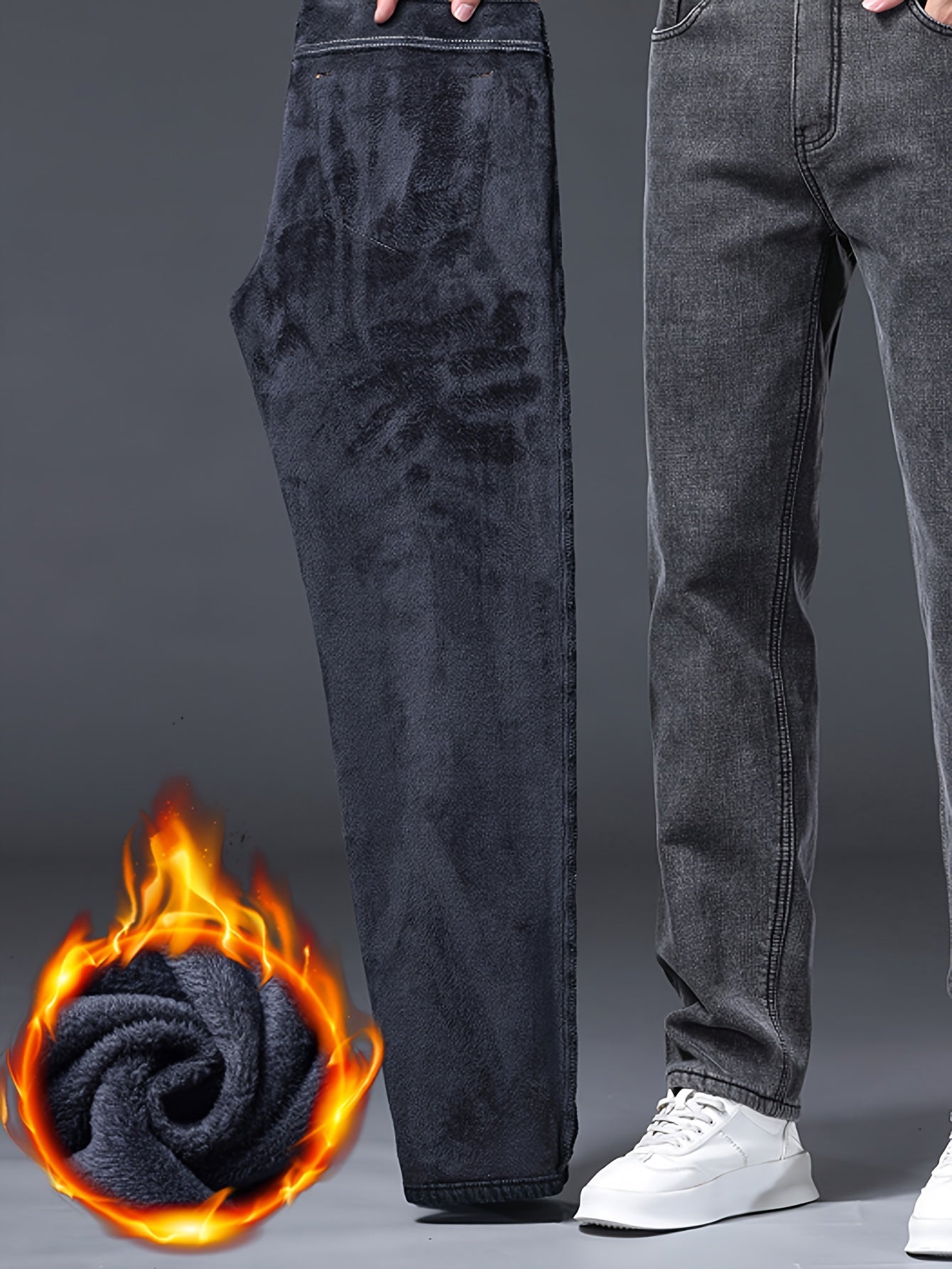 Jean homme gris foncé délavé style décontracté avec 5 poches