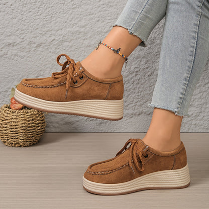 Chaussures à plateforme décontractées pour femme style mocassin urbain