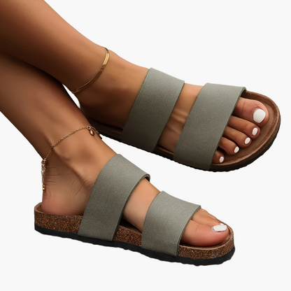 Sandali casual con doppia fascia da donna – Stile estivo comodo per tutti i giorni