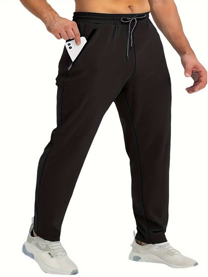 Pantalon de jogging homme avec poches zippées, style décontracté, lot de 3, idéal pour sport et détente