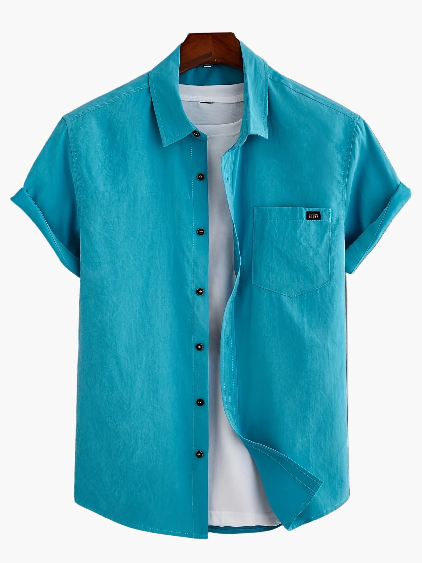 Camisa casual para hombre de manga corta estilo urbano elegancia veraniega