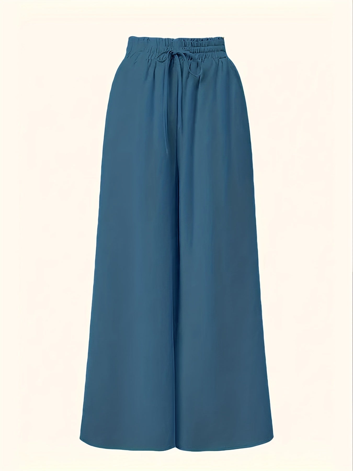 Pantalon Palazzo Large Femme Style Élégant Taille Haute avec Ceinture, Mode Décontractée et Sophistiquée