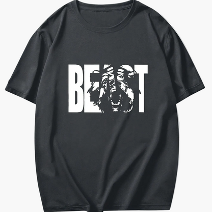 T-shirt grande taille homme style urbain imprimé BEAST – Mode streetwear décontractée