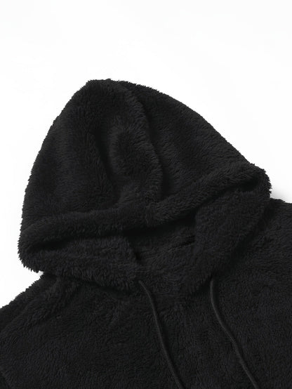 Ensemble Homme Loungewear Molleton Capuche et Pantalon Teddy Poil Long